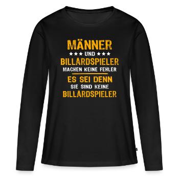 Billiard player Billiards - Women's Premium Organic Long Sleeve Shirt - black - Front - Julia (174cm)