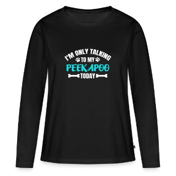 Coucou - T-shirt manches longues Premium bio Femme - noir - Devant - Julia (174cm)