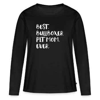 Bullboxer Pit - Frauen Premium Bio Langarmshirt - Schwarz - Vorne - Julia (174cm)