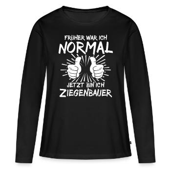 Éleveur de chèvres - T-shirt manches longues Premium bio Femme - noir - Devant - Julia (174cm)