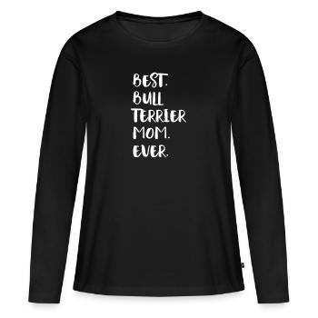 Bullterrier Bull Terrier - Women's Premium Organic Long Sleeve Shirt - black - Front - Julia (174cm)