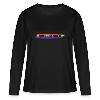 Penseur queer - T-shirt manches longues Premium bio Femme - noir - Devant - Julia (174cm)