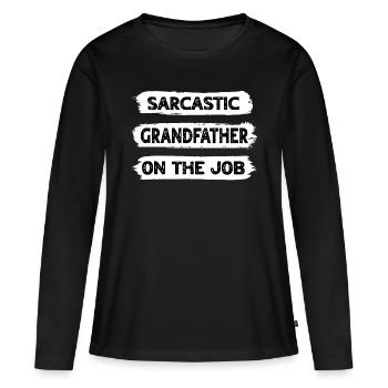Sarkasmus Grossvater - Frauen Premium Bio Langarmshirt - Schwarz - Vorne - Julia (174cm)