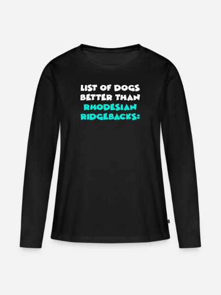 Rhodesian Ridgeback - Frauen Premium Bio Langarmshirt - Schwarz