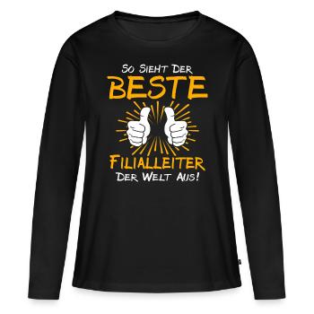 Store Manager Gift Idea - Women's Premium Organic Long Sleeve Shirt - black - Front - Julia (174cm)