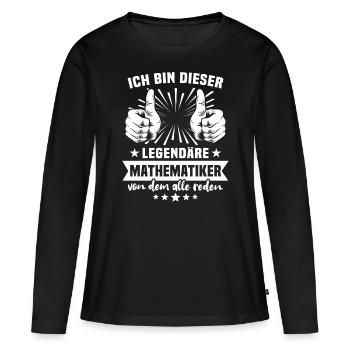 Mathématicien Légende - T-shirt manches longues Premium bio Femme - noir - Devant - Julia (174cm)