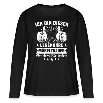 Porte-meubles Legend - T-shirt manches longues Premium bio Femme - noir - Devant - Julia (174cm)