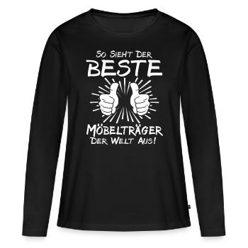 Meilleur transporteur de meubles - T-shirt manches longues Premium bio Femme - noir - Devant - Julia (174cm)