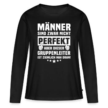 Leaders - Women's Premium Organic Long Sleeve Shirt - black - Front - Julia (174cm)