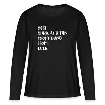Black and Tan Coonhound - Frauen Premium Bio Langarmshirt - Schwarz - Vorne - Julia (174cm)