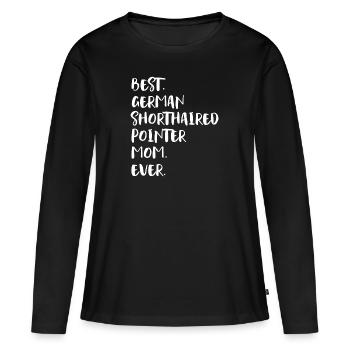 Deutsch Kurzhaar German Shorthaired Pointer - Women's Premium Organic Long Sleeve Shirt - black - Front - Julia (174cm)