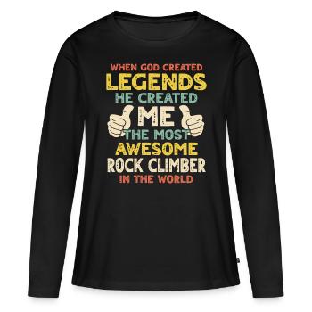 Climber - Women's Premium Organic Long Sleeve Shirt - black - Front - Julia (174cm)
