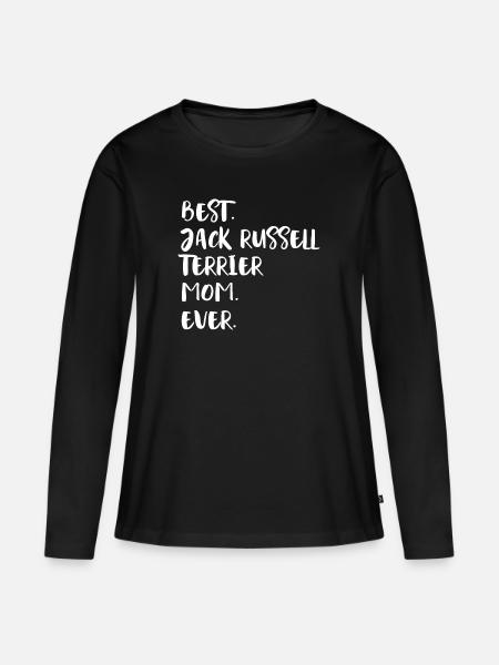 Jack Russell Terrier - Frauen Premium Bio Langarmshirt - Schwarz