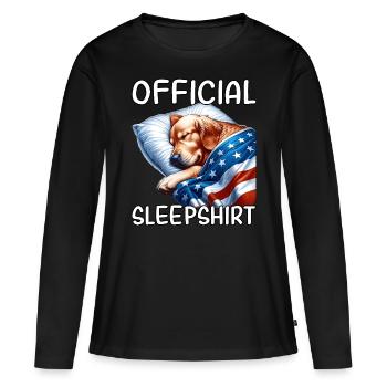 Chemise de nuit Labrador US - T-shirt manches longues Premium bio Femme - noir - Devant - Julia (174cm)