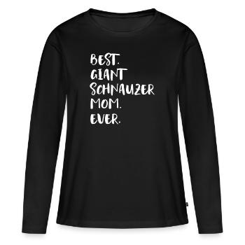 Riesenschnauzer Giant Schnauzer - Frauen Premium Bio Langarmshirt - Schwarz - Vorne - Julia (174cm)