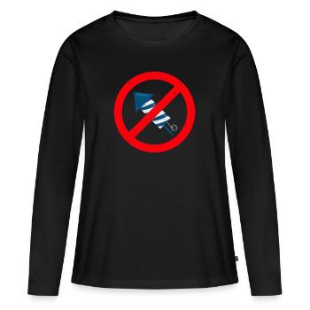 Anti fireworks ban Fireworks ban Firecracker ban - Women's Premium Organic Long Sleeve Shirt - black - Front - Julia (174cm)
