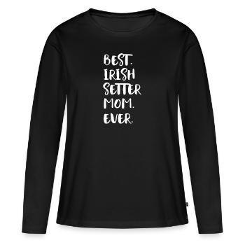Irish Setter - Women's Premium Organic Long Sleeve Shirt - black - Front - Julia (174cm)