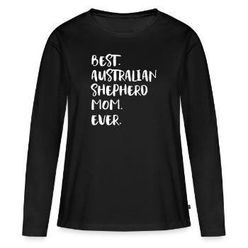 Australian Shepherd - Frauen Premium Bio Langarmshirt - Schwarz - Vorne - Julia (174cm)