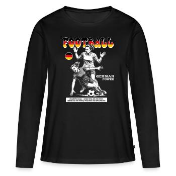 Germany Soccer Player Shirt: Foul with Announcement - Women's Premium Organic Long Sleeve Shirt - black - Front - Julia (174cm)