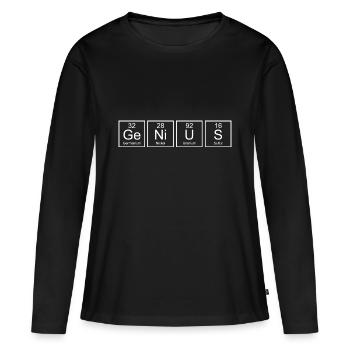 Genius Periodische Elemente - Frauen Premium Bio Langarmshirt - Schwarz - Vorne - Julia (174cm)
