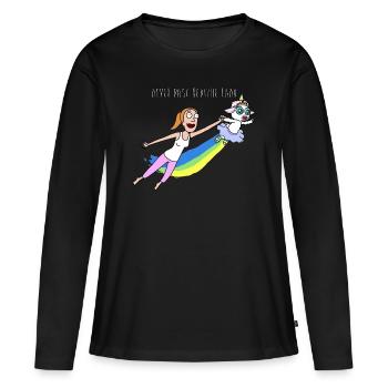 Rick And Morty Summer Never Past Bedtime Land - Women's Premium Organic Long Sleeve Shirt - black - Front - Julia (174cm)