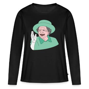 Notre Majesté la reine Elizabeth II. - T-shirt manches longues Premium bio Femme - noir - Devant - Julia (174cm)