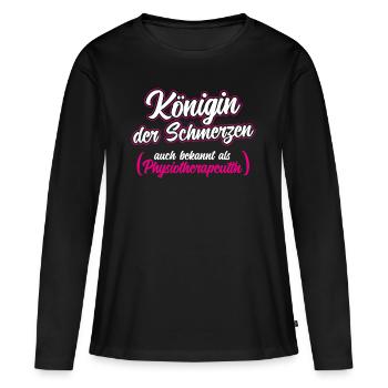 Physiotherapist Physiotherapy Physiotherapist - Women's Premium Organic Long Sleeve Shirt - black - Front - Julia (174cm)