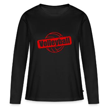 Symbole du sport d'équipe de volley- - T-shirt manches longues Premium bio Femme - noir - Devant - Julia (174cm)