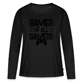 Gamer of all Gamers - Women's Premium Organic Long Sleeve Shirt - black - Front - Julia (174cm)