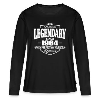 Legendary since 1964 - T-shirt manches longues Premium bio Femme - noir - Devant - Julia (174cm)