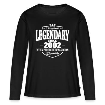 Legendary since 2002 - T-shirt manches longues Premium bio Femme - noir - Devant - Julia (174cm)