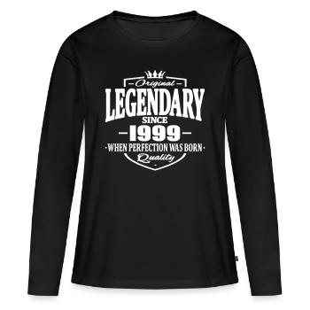 Legendary since 1999 - T-shirt manches longues Premium bio Femme - noir - Devant - Julia (174cm)