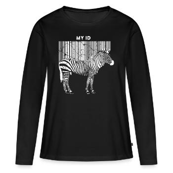 Bandes Zebra - T-shirt manches longues Premium bio Femme - noir - Devant - Julia (174cm)