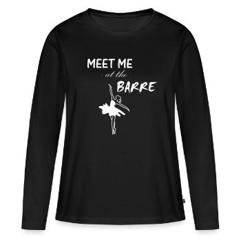 Ballet - T-shirt manches longues Premium bio Femme - noir - Devant - Julia (174cm)
