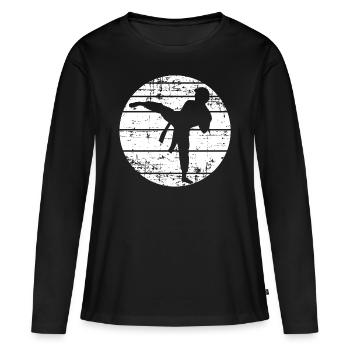 Sports de combat - T-shirt manches longues Premium bio Femme - noir - Devant - Julia (174cm)