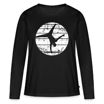 B-Boy - T-shirt manches longues Premium bio Femme - noir - Devant - Julia (174cm)