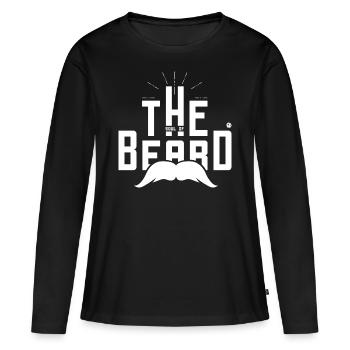 l'âme de la barbe - T-shirt manches longues Premium bio Femme - noir - Devant - Julia (174cm)