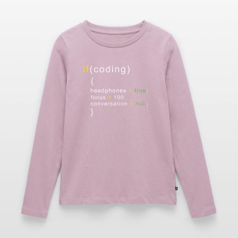 Programmierer Coding Frauen Premium Bio Langarmshirt