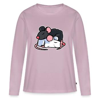 rats - Women's Premium Organic Long Sleeve Shirt - dusky pink - Front - Julia (174cm)