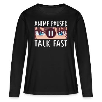 Fans D'Anime Pour Femmes E-Girls Filles Ados - T-shirt manches longues Premium bio Femme - noir - Devant - Julia (174cm)