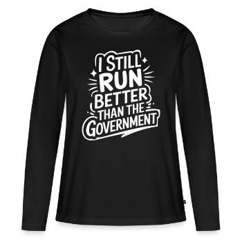 Invalidité due à l’amputation - T-shirt manches longues Premium bio Femme - noir - Devant - Julia (174cm)