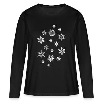 hiver - T-shirt manches longues Premium bio Femme - noir - Devant - Julia (174cm)