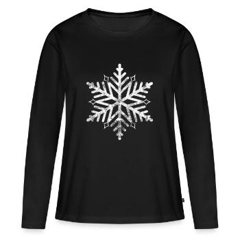 hiver - T-shirt manches longues Premium bio Femme - noir - Devant - Julia (174cm)