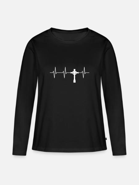 Christentum - Frauen Premium Bio Langarmshirt - Schwarz