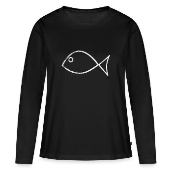 Christentum - Frauen Premium Bio Langarmshirt - Schwarz - Vorne - Julia (174cm)