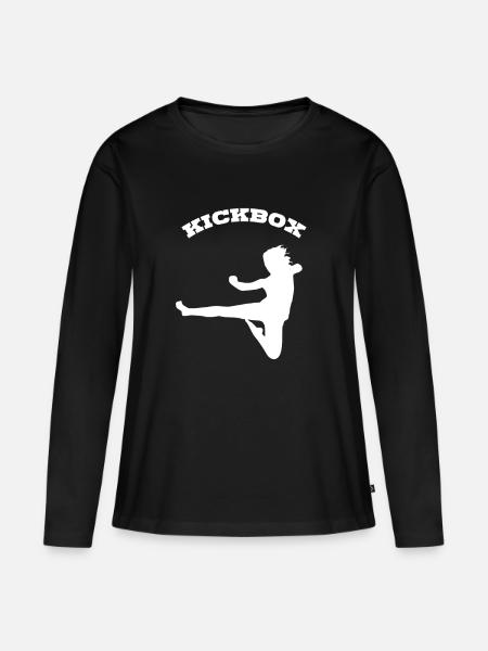 Kickboxing - Frauen Premium Bio Langarmshirt - Schwarz