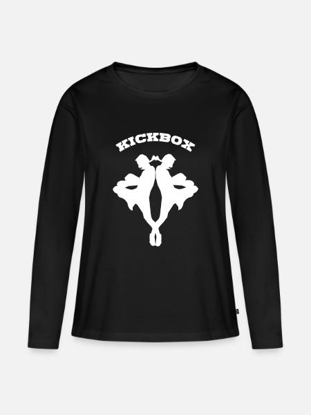 Kickboxing - Frauen Premium Bio Langarmshirt - Schwarz