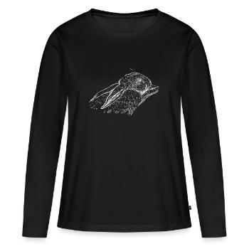 Hase - Frauen Premium Bio Langarmshirt - Schwarz - Vorne - Julia (174cm)