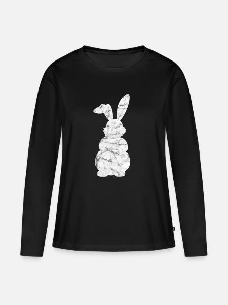 Hare - Women's Premium Organic Long Sleeve Shirt - black