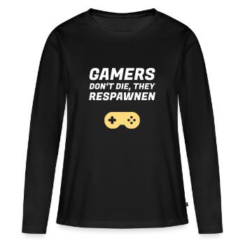 Gamer - Women's Premium Organic Long Sleeve Shirt - black - Front - Julia (174cm)